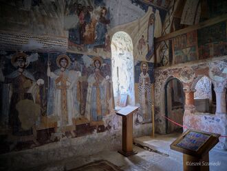 Frescoes in chapel. Gelati monastery.